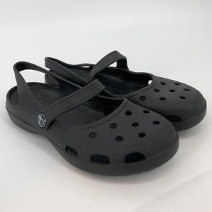 CROCS Shayna Mary Jane Sandal Black Womens 7